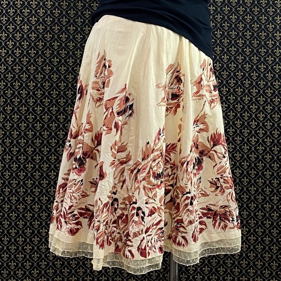 2005 Anthro “Backroads Flowered Skirt” by Odille - Picture 13 of 15